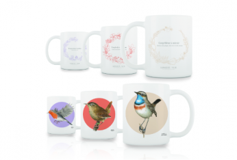 Tasses décoratives oiseaux
