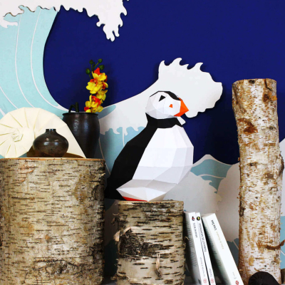 Origami Macareux 3D en papier, DIY