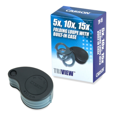 Set de 3 loupes de poche 5x-15x
