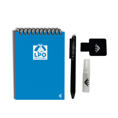 Bloc-notes A6 LPO réutilisable bleu