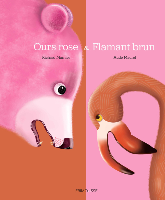 Ours rose et Flamant brun
