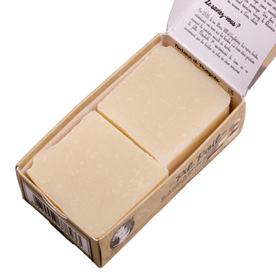 Savons à barbe bio à l'argile blanche 2 x 50g