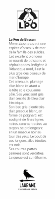 Marque-page LPO Collection littoral Fou de Bassan