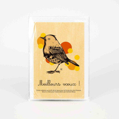 Carte de voeux solidaire en bois