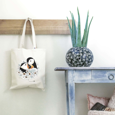 Tote bag LPO - Duo Macareux moines