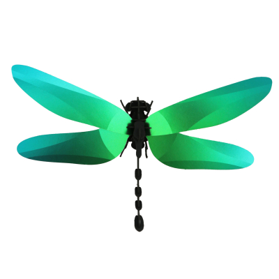 Libellule Anisoptère 3D en papier, DIY