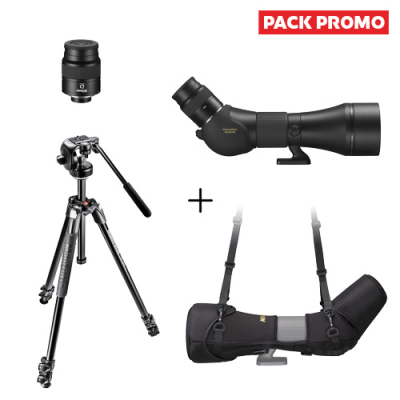 Pack Longue-vue Nikon Monarch 82 ED-A+ Oculaire 20-60x + Étui + Trépied avec rotule