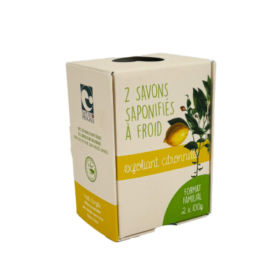 Lot de 2 savons bio Exfoliant Citronnelle