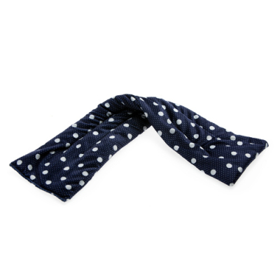 Bandeau tour de cou Bouillotte bleu à pois