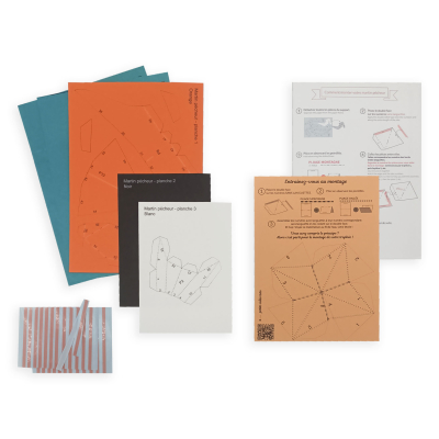 Origami Martin pêcheur 3D en papier, DIY