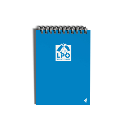 Bloc-notes A6 LPO réutilisable bleu