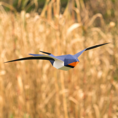 Origami Hirondelle rustique 3D en papier, DIY