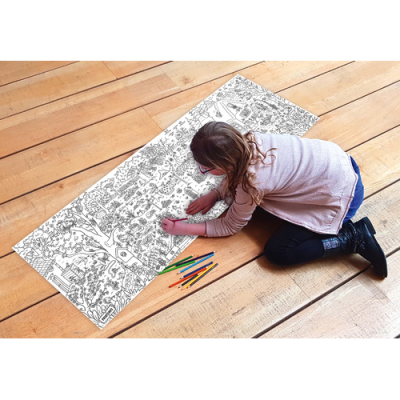 Frise de coloriage LPO, 4 saisons au jardin