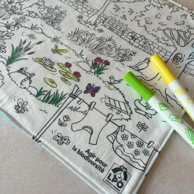 Set de table à colorier réutilisable - La mare