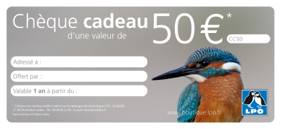 Chèque Cadeau d'une valeur de 50 €