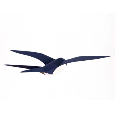 Origami Hirondelle rustique 3D en papier, DIY