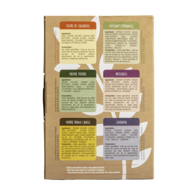 Coffret de 4 savons bio 100g