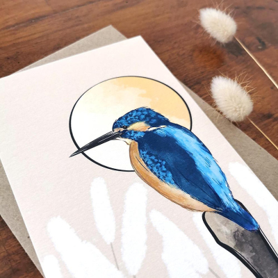 Carte postale Martin pêcheur