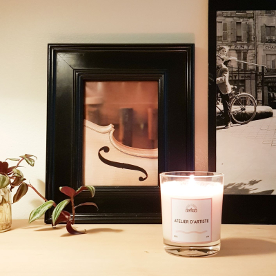 Bougie artisanale - Atelier d'artiste (180g)
