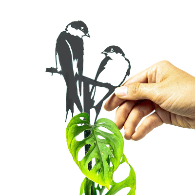 Tuteur de plante Couple d'hirondelles