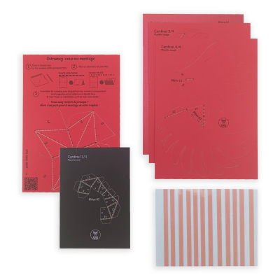 Origami Cardinal 3D en papier, DIY