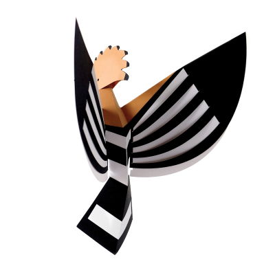 Origami Huppe fasciée 3D en papier, DIY