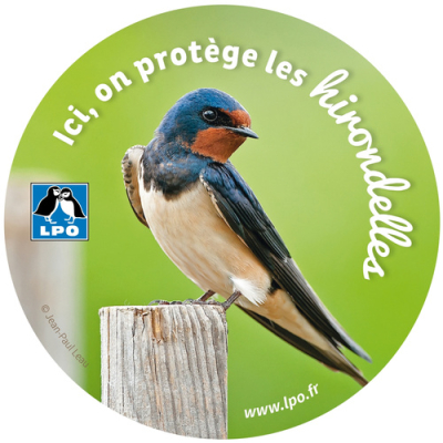 Autocollant LPO - Ici on protège les hirondelles