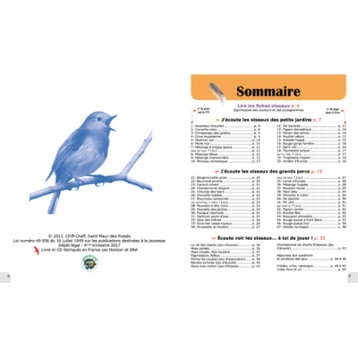 J'écoute les oiseaux des espaces verts, livre + CD