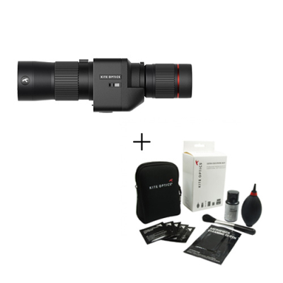 Longue-vue stabilisée Kite APC 60 ED + oculaire + Kit de nettoyage Kite
