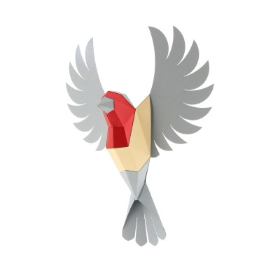 Origami Rougegorge 3D en papier, DIY