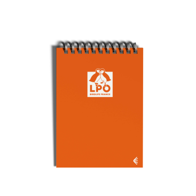Bloc-notes A6 LPO réutilisable orange