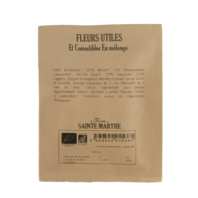 Graines bio de fleurs utiles et comestibles
