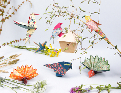 Kit origami, Oiseaux, avec pas-à-pas vidéo