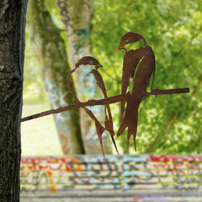 Couple d'hirondelles en métal Metalbird