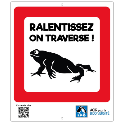 Panneau "Ralentissez on traverse !" - Amphibiens