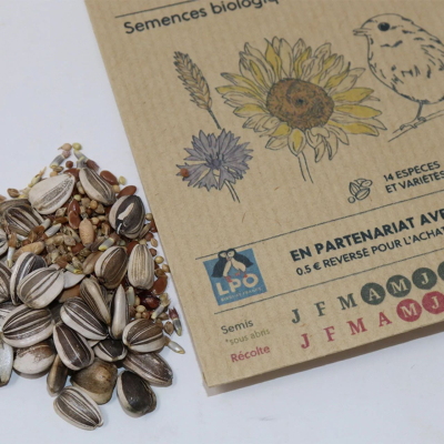 Graines de fleurs bio à semer pour Oiseaux des jardins