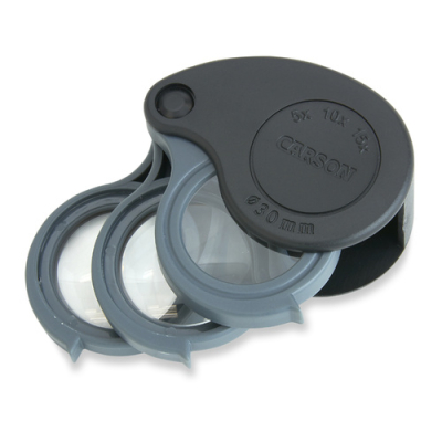 Set de 3 loupes de poche 5x-15x