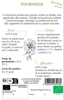 Graines Bio Tournesol