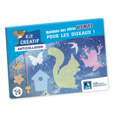 Kit créatif Anticollisions LPO Grenouille, nichoir, fleur, écureuil