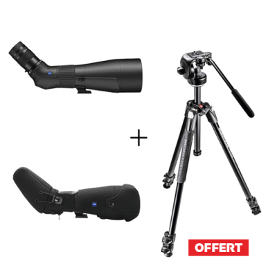 Longue-vue Zeiss Conquest Gavia 85 avec oculaire 30-60x + Étui + Trépied avec rotule