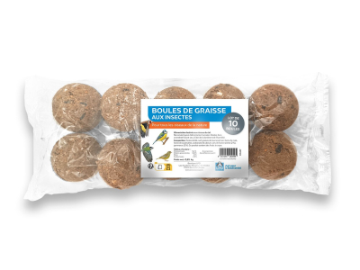 Lot de 10 boules de graisse aux insectes