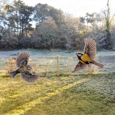 Anti-collisions électrostatiques Oiseaux des jardins - Lot de 4