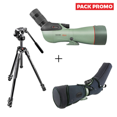 Pack Longue-vue Kowa TSN 88A + Oculaire 25-60x + Étui de terrain + Kit trépied avec rotule