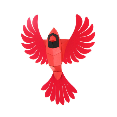Origami Cardinal 3D en papier, DIY
