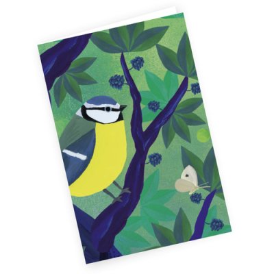 Carte postale Birdie Memory Mésange bleue