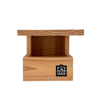 Nichoir LPO Gobemouche gris semi-ouvert