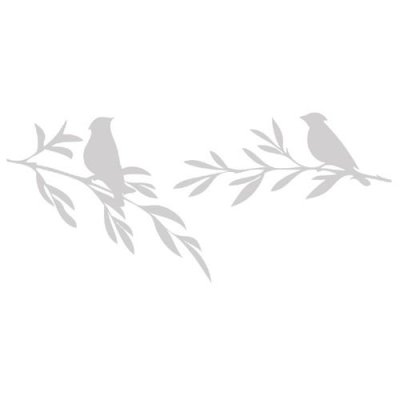 Grand sticker LPO anticollisions - Oiseaux sur branches d'olivier