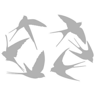 Stickers LPO anticollisions Hirondelles en vol