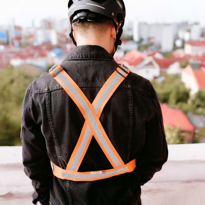 Harnais de sécurité réfléchissant - Orange fluo