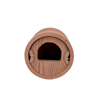 Nichoir cylindrique à encastrer semi-ouvert